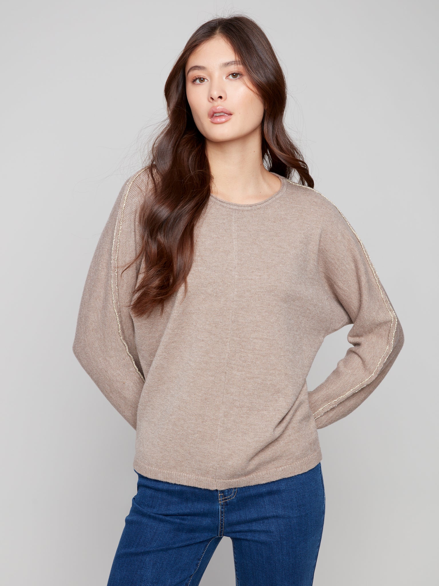 CHARLIE B C2878 DOLMAN SLEEVE SWEATER