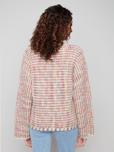 CHARLIE B C2936 NOVELTY YARN SWEATER