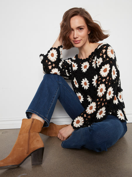 CHARLIE B C2941R crochet SWEATER