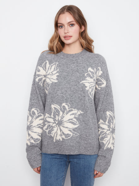 CHARLIE B C2987 PRINTED SWEATER