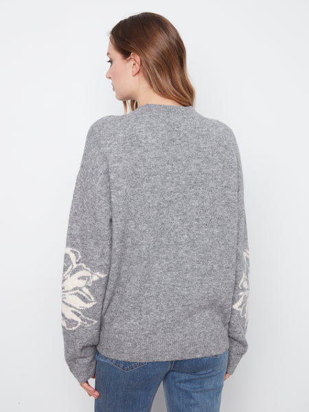 CHARLIE B C2987 PRINTED SWEATER