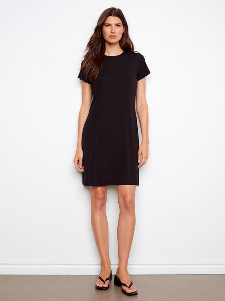 CHARLIE B C3228 INTERLOCK KNIT KNEE LENGTH DRESS