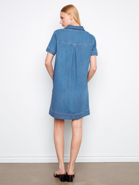 CHARLIE B C3229 DENIM DRESS- 3 colours