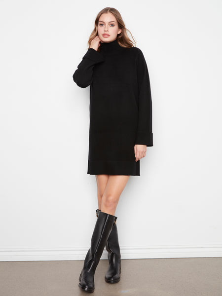 CHARLIE B C3263 TURTLE NECK SWEATER DRESS 2 COLOURS