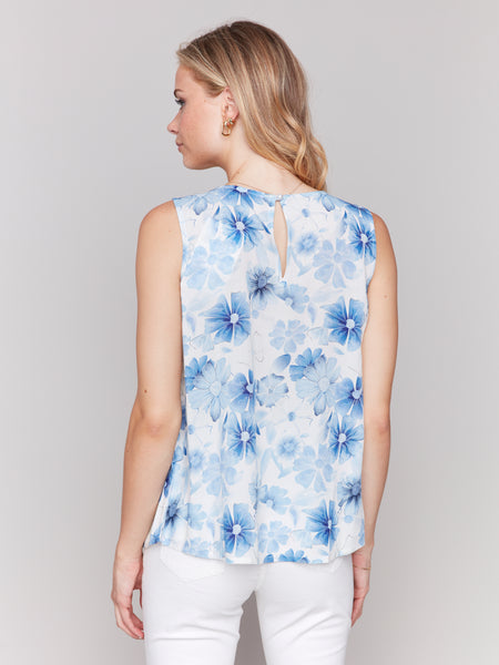 CHARLIE B C4512RP PRINTED VISCOSE SLEEVELESS TOP- 3 COLOURS