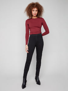CHARLIE B C5125Z STRETCH COLOURED TWILL PULL-ON PANT