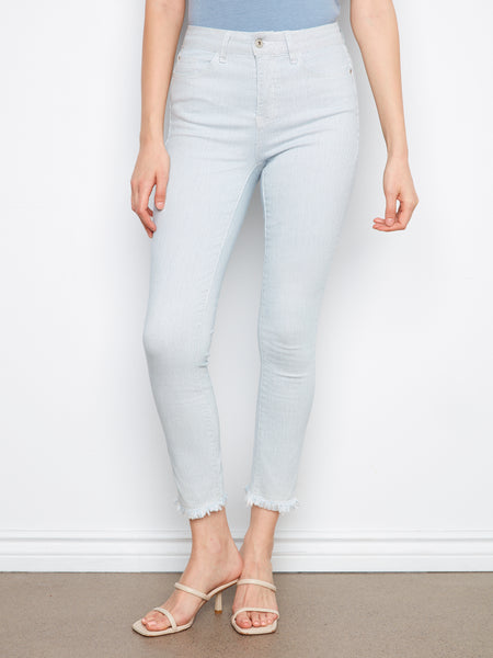 CHARLIE B C5139RR YARN DYE MINI STRIPES STRETCH TWILL SLIM LEG PANT