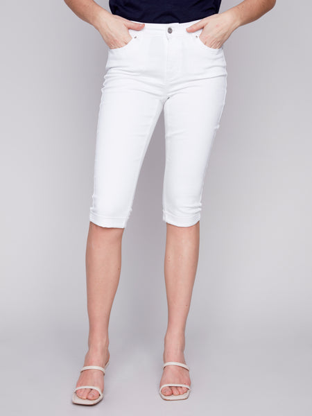 CHARLIE B C5514 KNEE HIGH CAPRI PANT