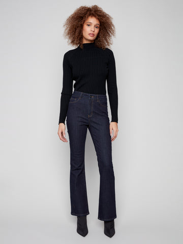 CHARLIE B C5533R BOOTCUT LEG 5 POCKET STRETCH DENIM PANTS