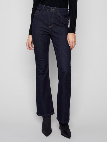 CHARLIE B C5533R BOOTCUT LEG 5 POCKET STRETCH DENIM PANTS