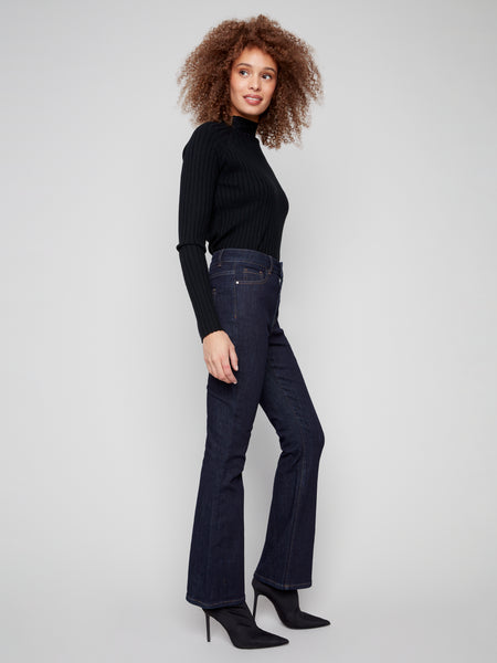 CHARLIE B C5533R BOOTCUT LEG 5 POCKET STRETCH DENIM PANTS