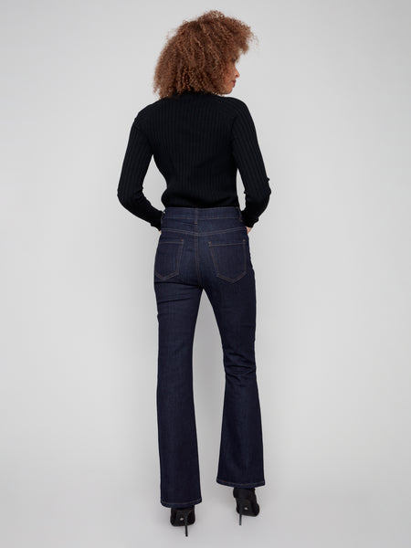 CHARLIE B C5533R BOOTCUT LEG 5 POCKET STRETCH DENIM PANTS