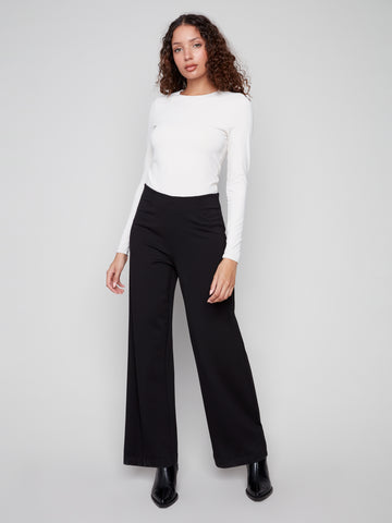 CHARLIE B C5540R PULL ON WIDE LEG PANT