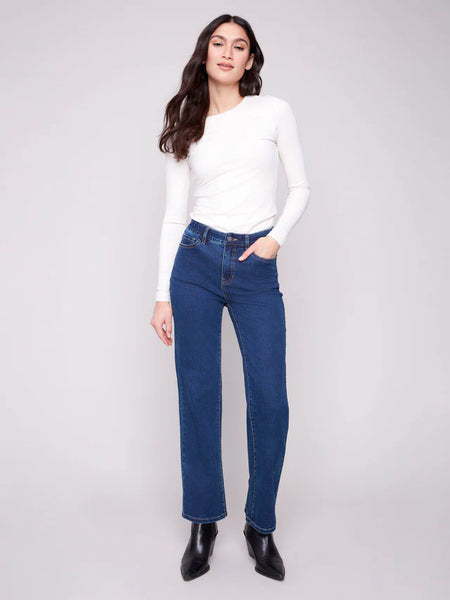 CHARLIE B C5584J CHARLOTTE STRAIGHT LEG JEAN-IN-STOCK DENIM- 2 colours