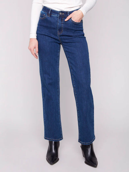 CHARLIE B C5584J CHARLOTTE STRAIGHT LEG JEAN-IN-STOCK DENIM- 2 colours