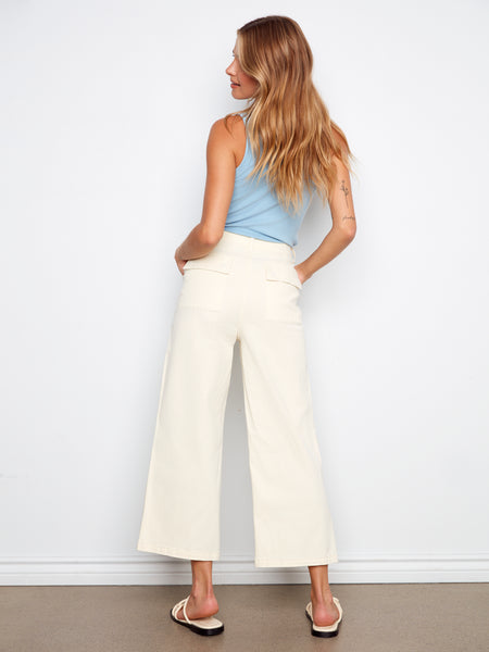 CHARLIE B C5636R SMOOTH TWILL STRAIGHT LEG PANTS WITH PATCH POCKETS