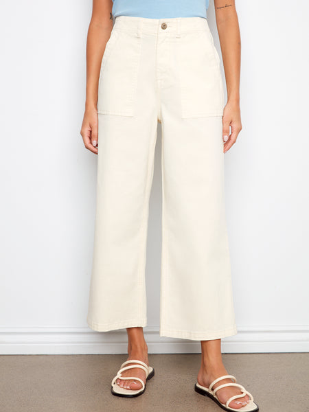 CHARLIE B C5636R SMOOTH TWILL STRAIGHT LEG PANTS WITH PATCH POCKETS