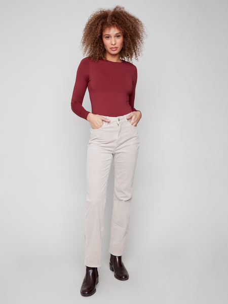 CHARLIE B C5684 STRAIGHT LEG CORDUROY PANTS