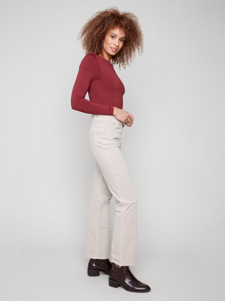 CHARLIE B C5684 STRAIGHT LEG CORDUROY PANTS