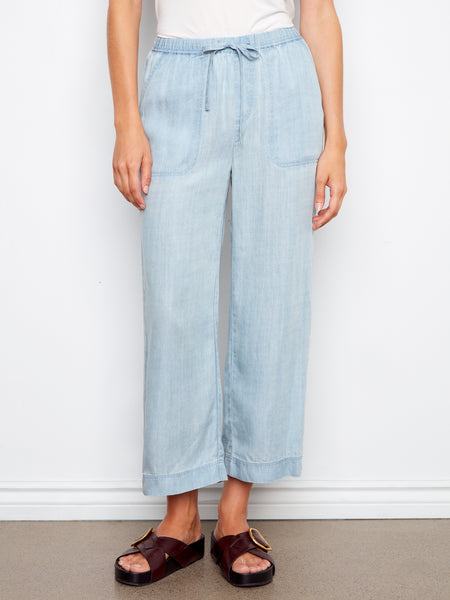 CHARLIE B C5768 TENCEL WIDELEG JOGGER PANTS- 3 COLOURS