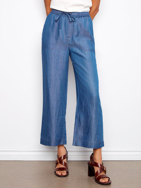 CHARLIE B C5768 TENCEL WIDELEG JOGGER PANTS- 3 COLOURS