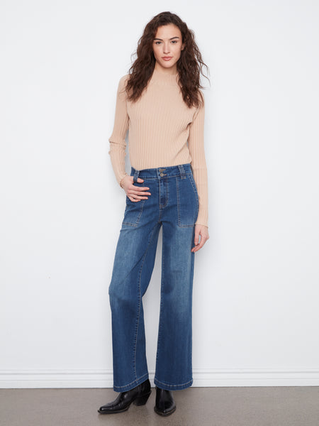CHARLIE B C5792 WIDE LEG PANT