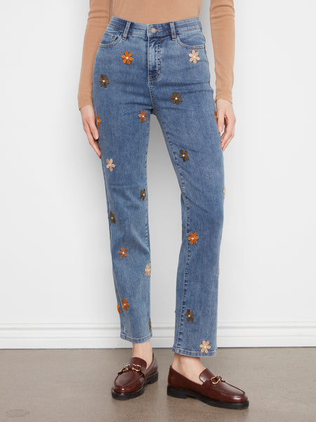 CHARLIE B C5821 EMBROIDERED JEAN