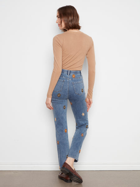 CHARLIE B C5821 EMBROIDERED JEAN
