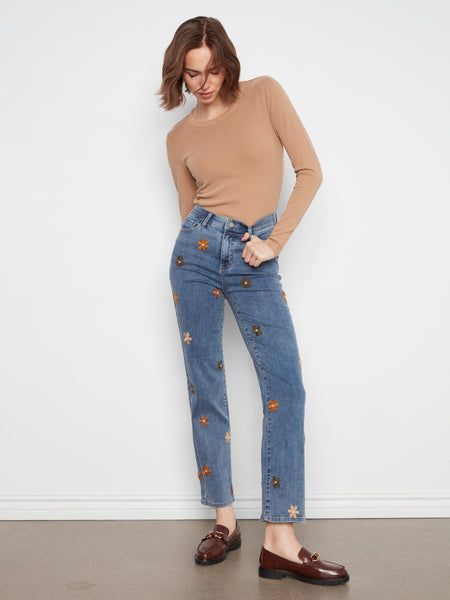 CHARLIE B C5821 EMBROIDERED JEAN