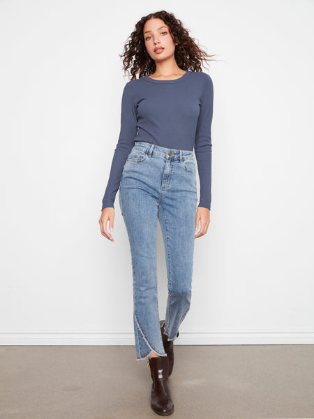 CHARLIE B C5828 GROMMET DETAIL JEAN