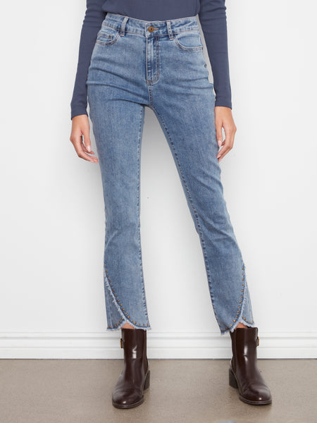 CHARLIE B C5828 GROMMET DETAIL JEAN