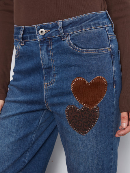 CHARLIE B C5846 EMBROIDERED JEAN