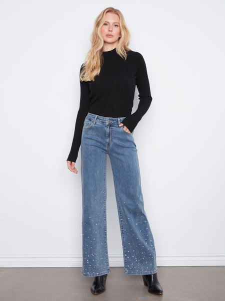 CHARLIE B C5853 EMBELLISHED JEAN