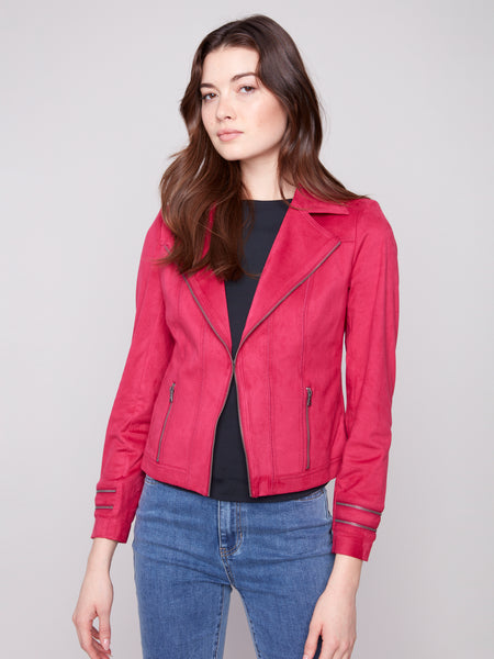 CHARLIE B C6231Y VINTAGE FAUX LEATHER JACKET 3 COLOURS