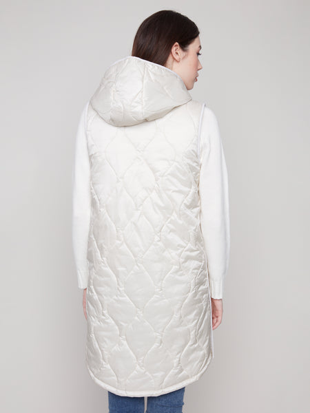 CHARLIE B C6365 PEARLIZED LONG VEST