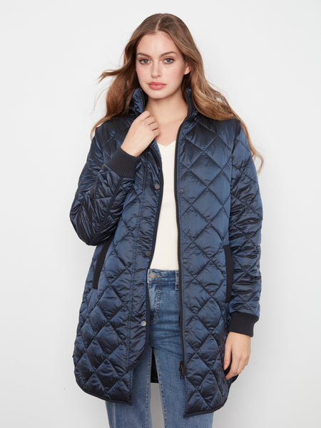 CHARLIE B C6430 COAT WITH HOOD 3 COLOURS