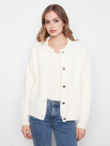 CHARLIE B C6432 SWEATER JACKET