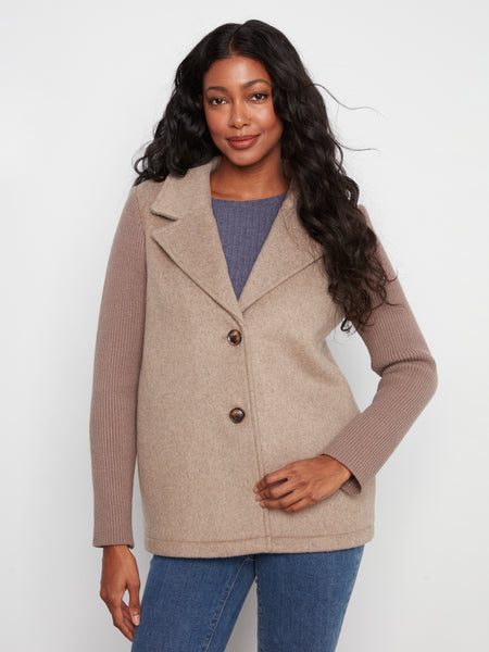 CHARLIE B C6436 SWEATER COAT