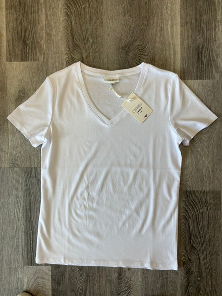 CARREIL S031 PIMA COTTOM V-NECK T-SHIRTS  3 COLOURS