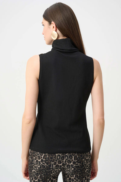 JOSEPH RIBKOFF 263101 Jacquard Sweater Knit Fitted Turtleneck Top