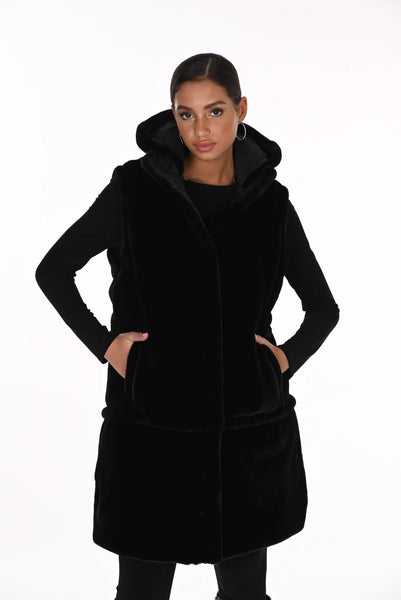 Frank Lyman 263805 16-WAY REVERSIBLE PUFFER & FAUX FUR COAT