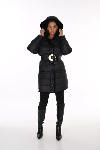 Frank Lyman 263805 16-WAY REVERSIBLE PUFFER & FAUX FUR COAT
