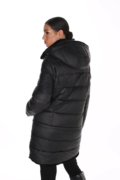 Frank Lyman 263805 16-WAY REVERSIBLE PUFFER & FAUX FUR COAT