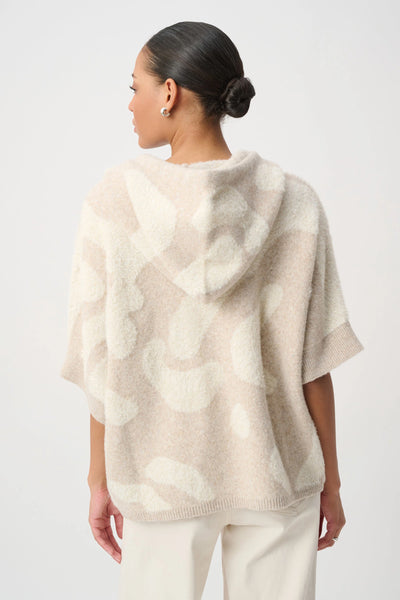Joseph Ribkoff  264925 Hooded Animal Print Sweater