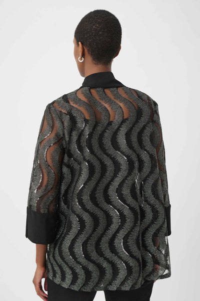 Joseph Ribkoff 264138 Sequin Embroidered Swing Jacket