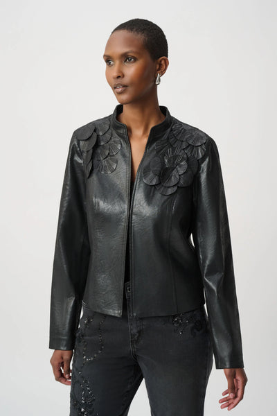 Joseph Ribkoff 264906 Embellished Foiled Suede Jacket
