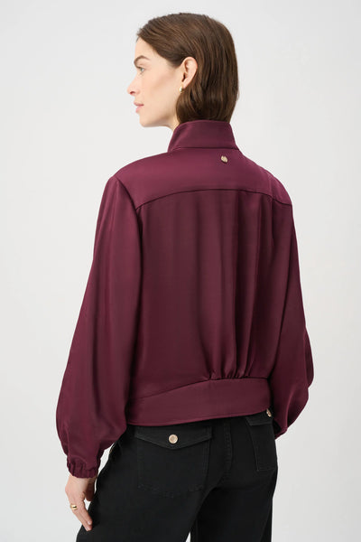 Joseph Ribkoff 264939 Satin Puff Sleeve Utility Jacket