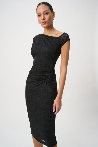 Joseph Ribkoff 264200 Lace Off-Shoulder Sheath Dress