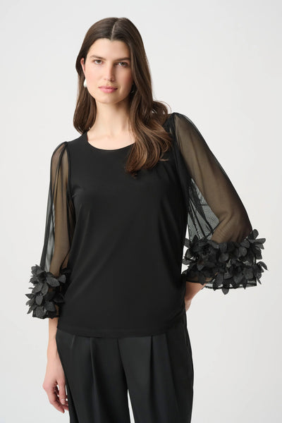 Joseph Ribkoff 264189 Embellished Bell Sleeve Top