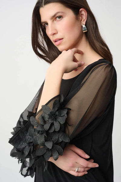 Joseph Ribkoff 264189 Embellished Bell Sleeve Top
